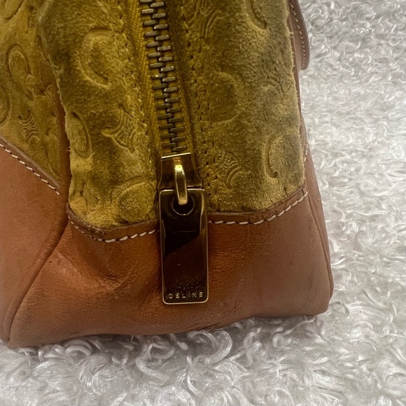 Celine Yellow Macadam Suede Handbag - Picture 10 of 14